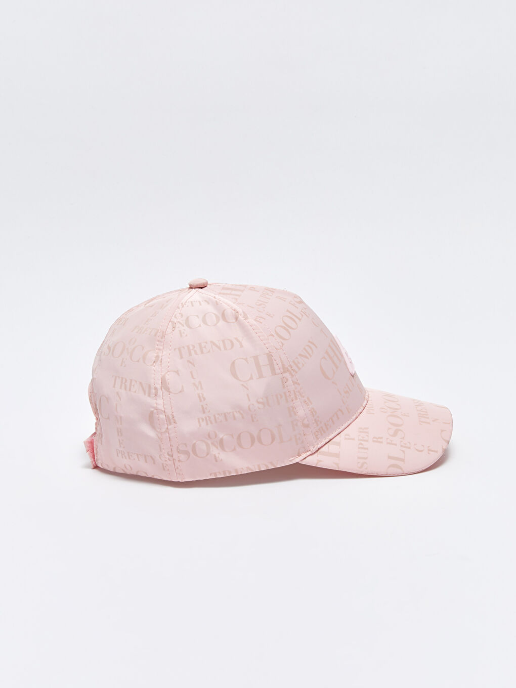 Pembe Baskılı Saten Kız Çocuk Kep Şapka-2