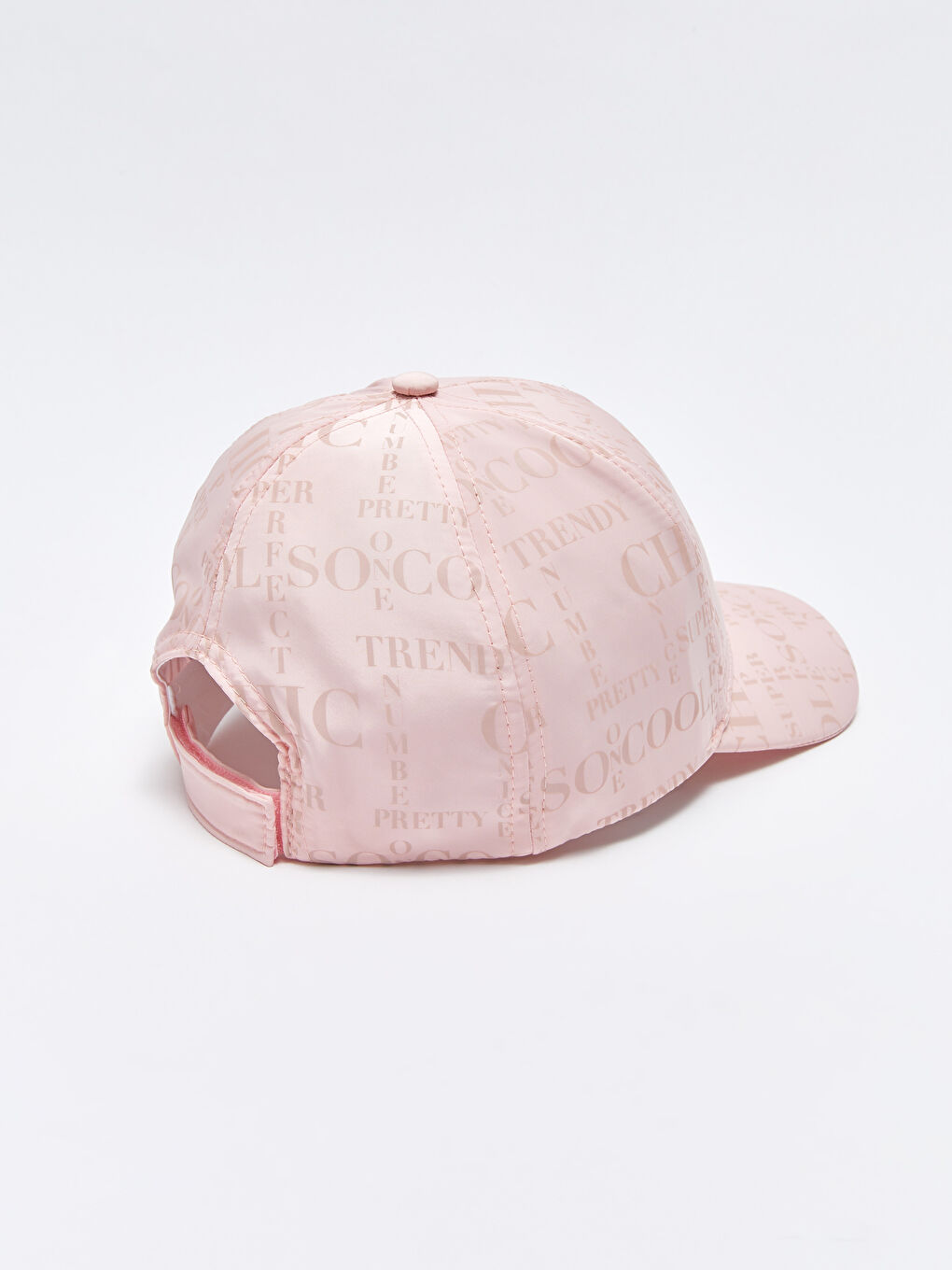 Pembe Baskılı Saten Kız Çocuk Kep Şapka-3