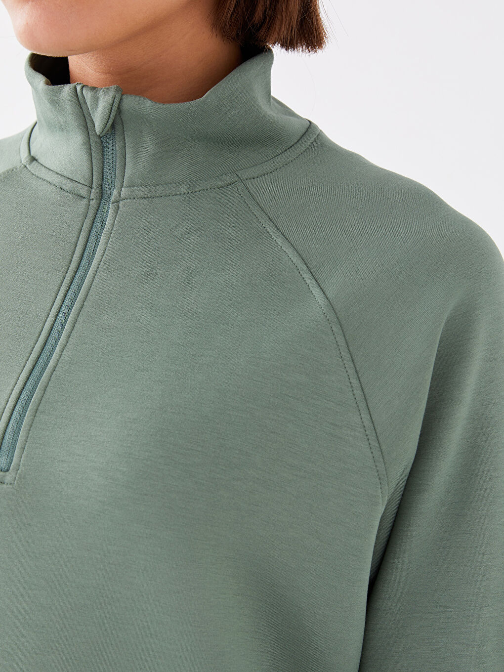 LCW OUTDOOR High Neck Reflector Printed Long Sleeve Women's Sweatshirt -S3BC73Z8-GQQ