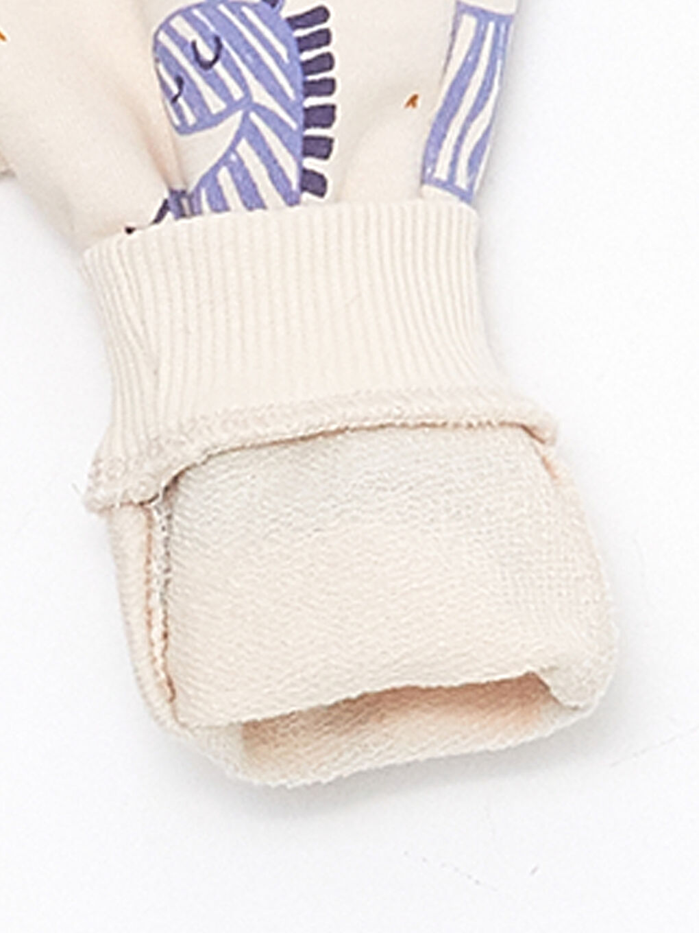 Bej Bisiklet Yaka Uzun Kollu Erkek Bebek 2'li Takım-3