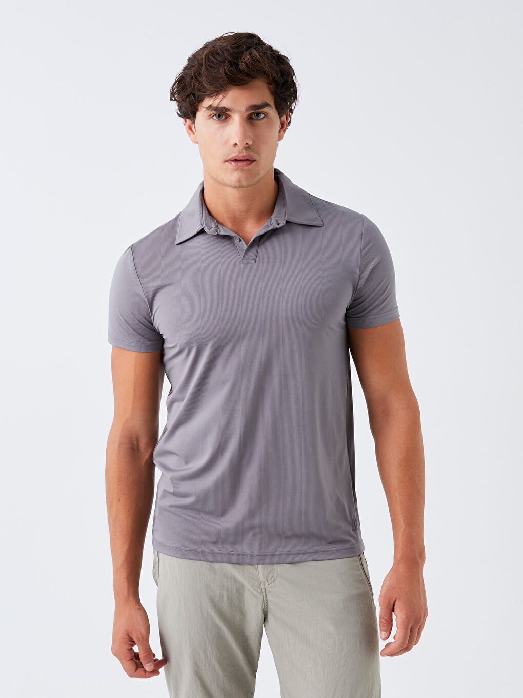 Tricou cu Guler Polo și Mânecă Scurtă pentru Bărbați-1