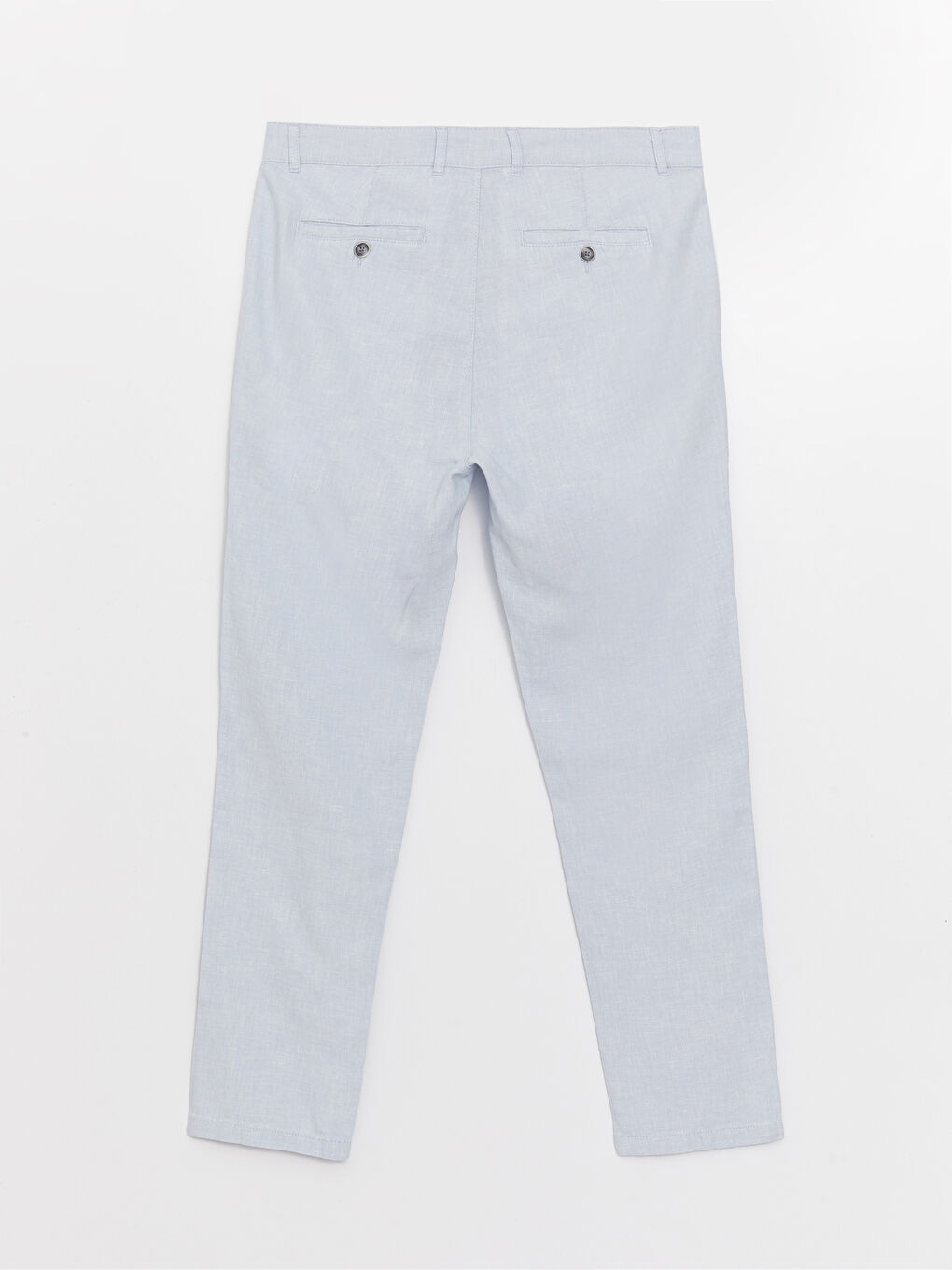 بنطلون خليط كتان بقصة رفيعة للرجال-9