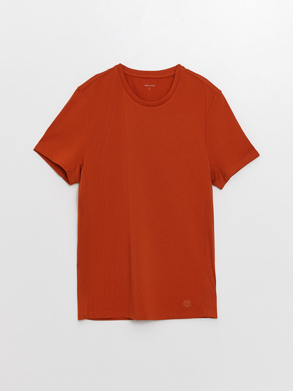 Turuncu Bisiklet Yaka Kısa Kollu Erkek Tişört-5