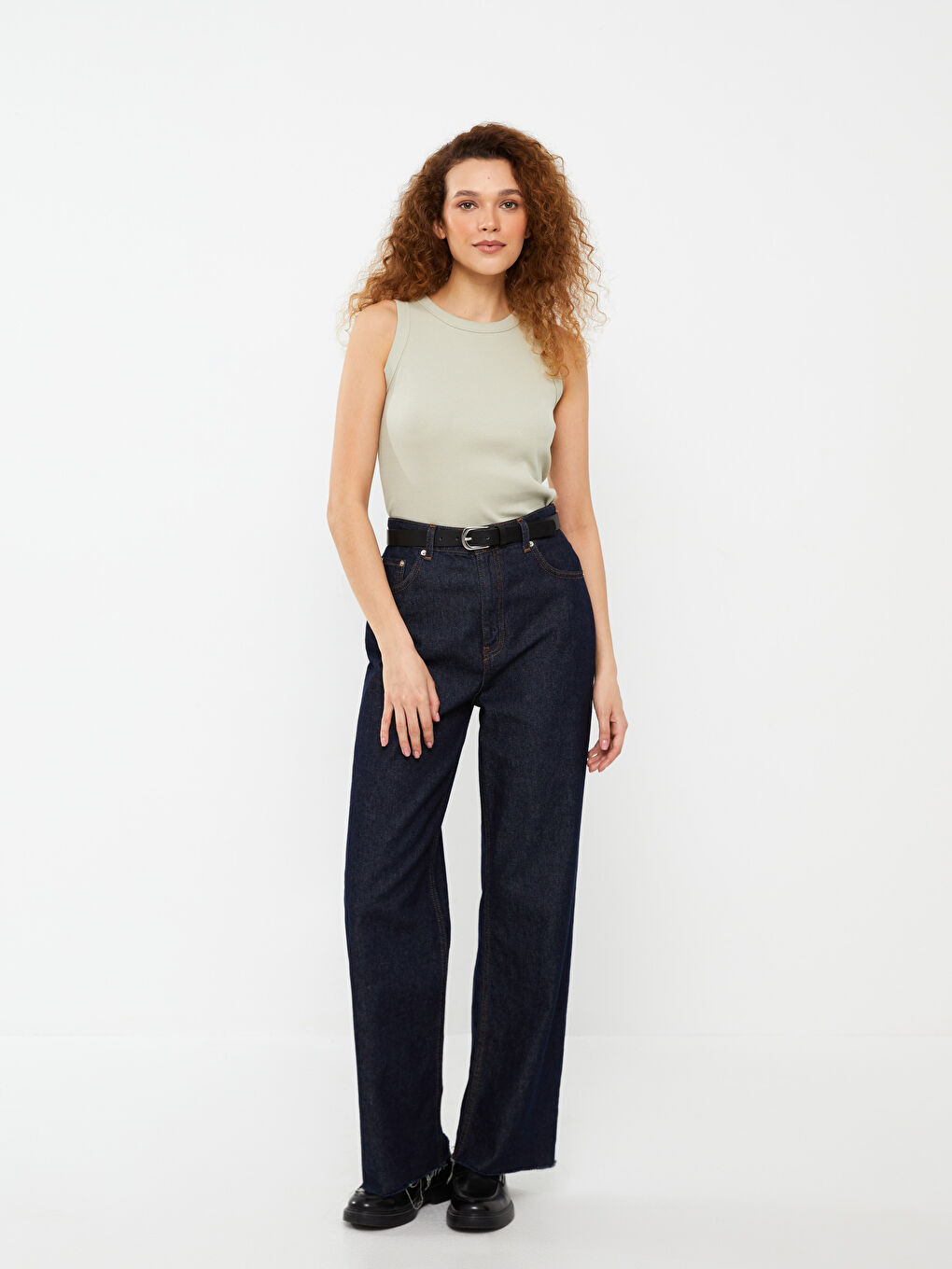 Gri Kadın Bisiklet Yaka Düz Atlet-2