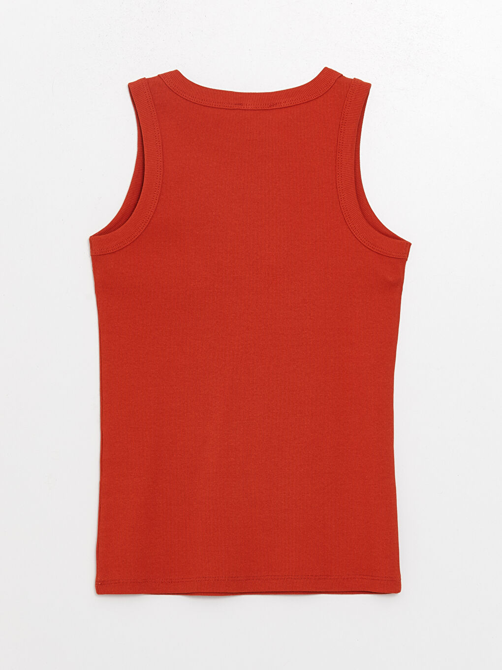 Turuncu Kadın Bisiklet Yaka Düz Atlet-6