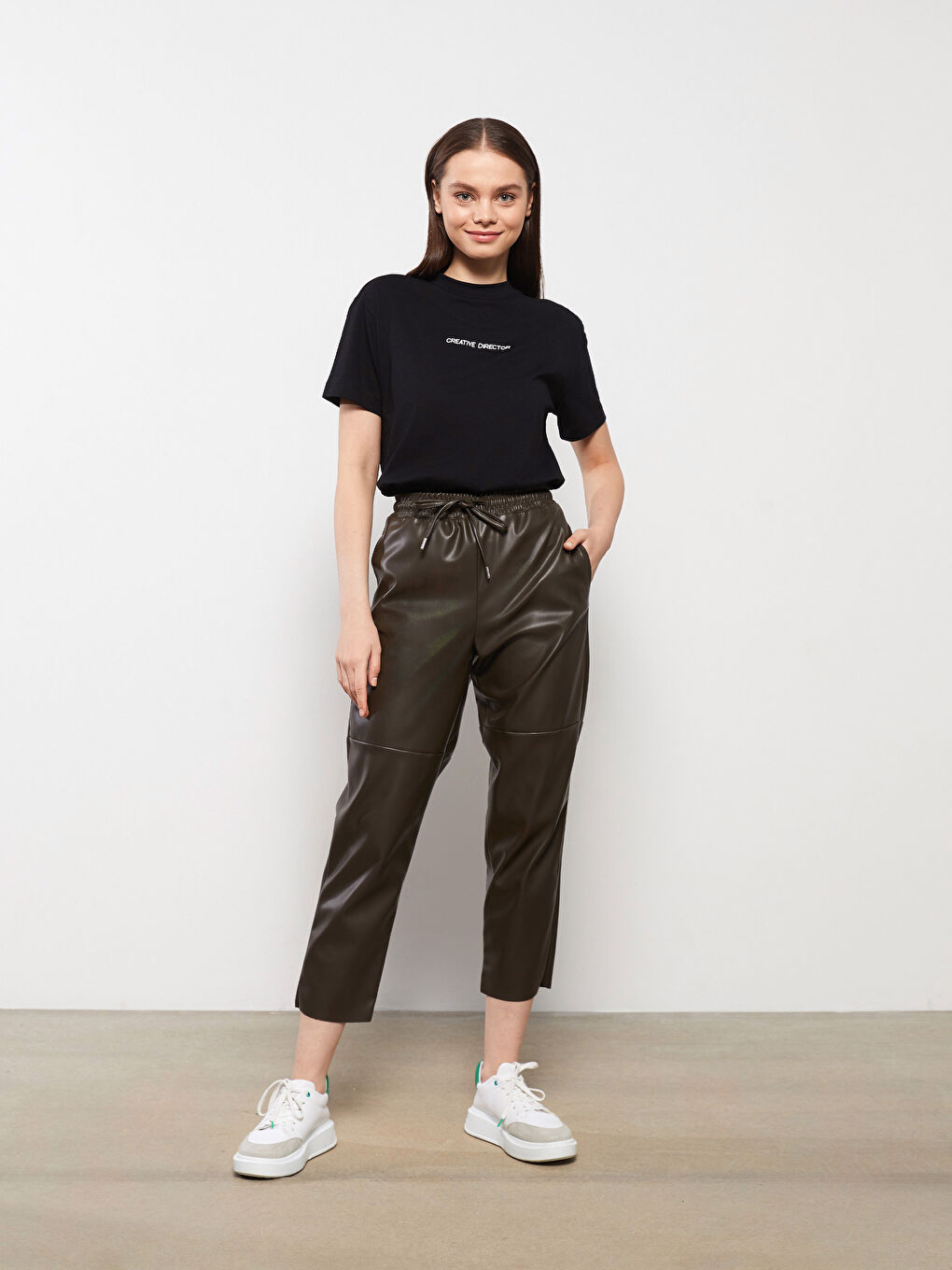 Stand Up Collar Printed Short Sleeve Cotton Women's Tunic-3