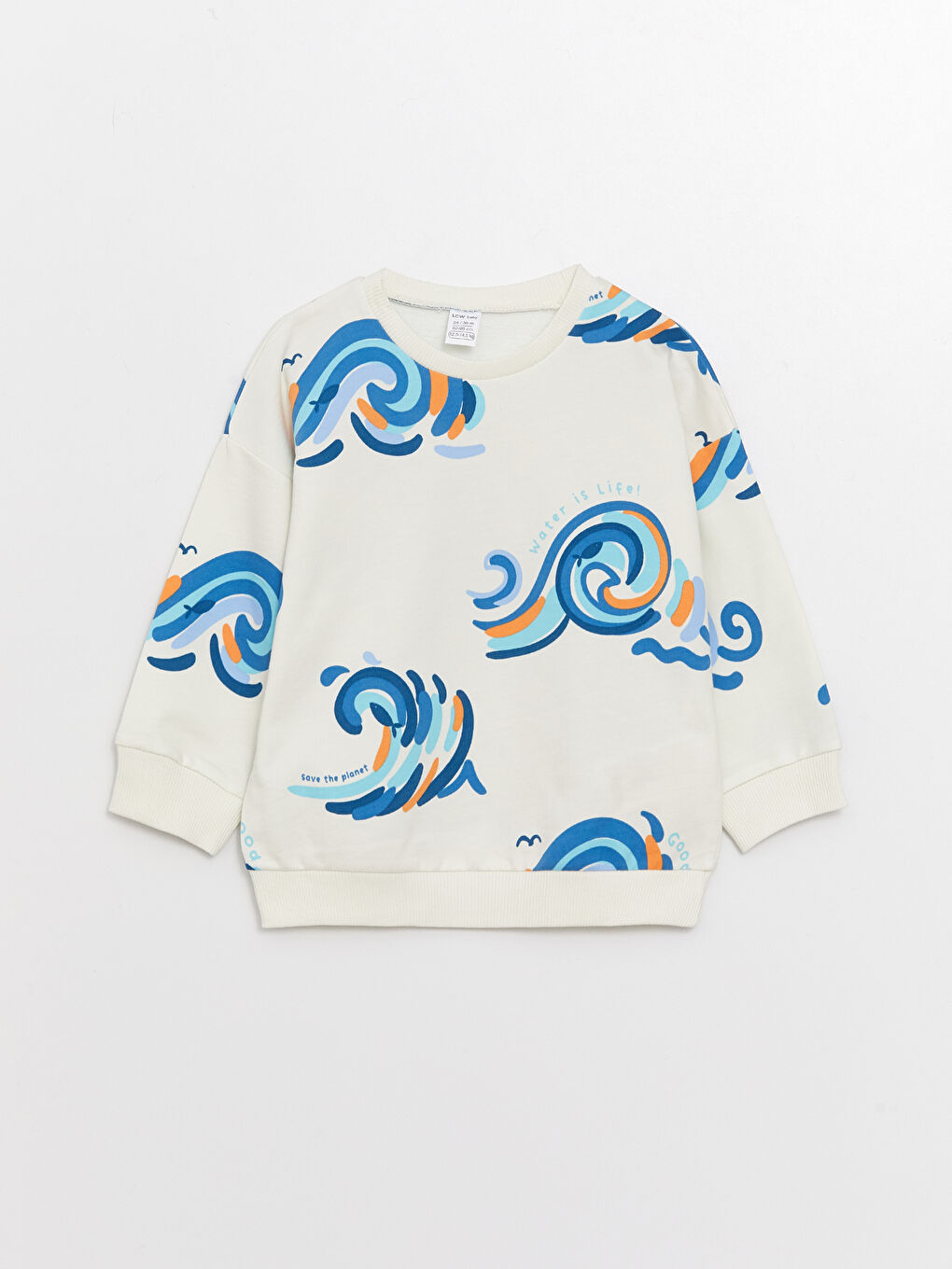 Crew Neck Long Sleeve Printed Baby Boys' Sweatshirt-3