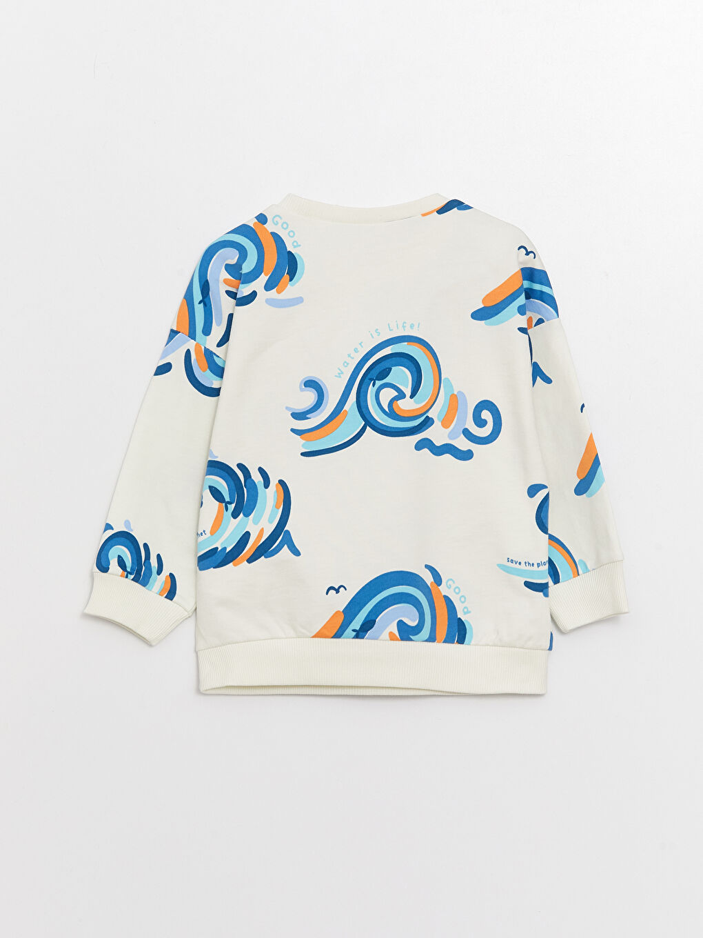 Crew Neck Long Sleeve Printed Baby Boys' Sweatshirt-4