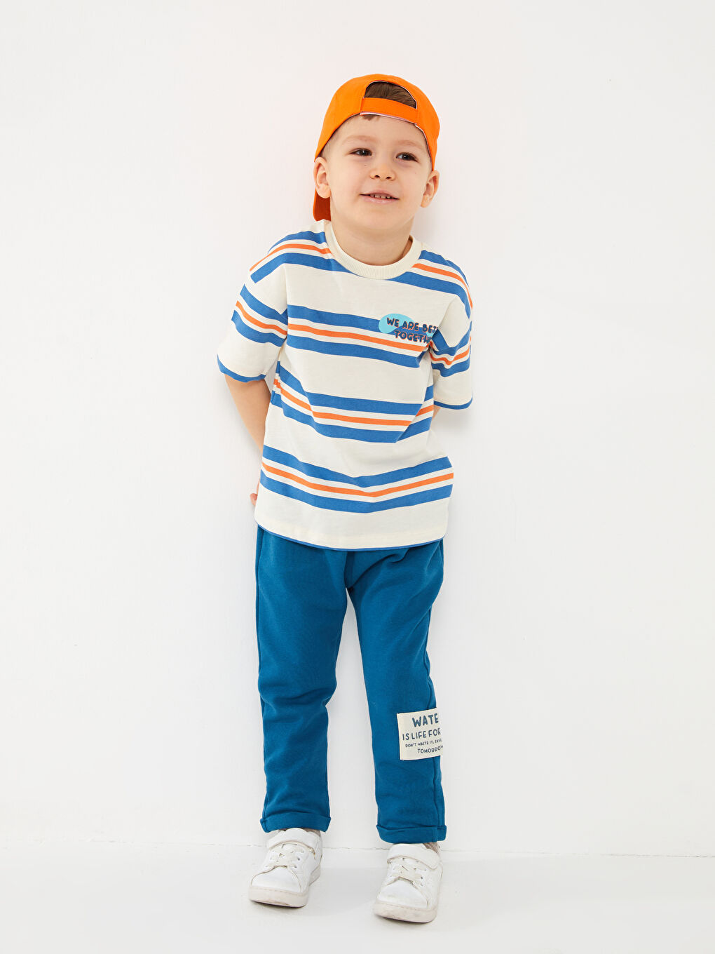 Mavi Beli Lastikli Erkek Bebek Eşofman Alt-1