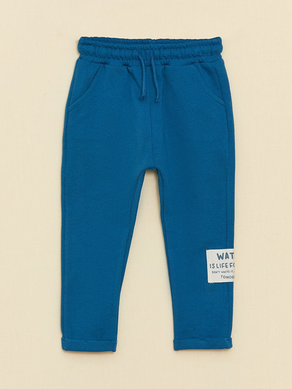 Mavi Beli Lastikli Erkek Bebek Eşofman Alt-2