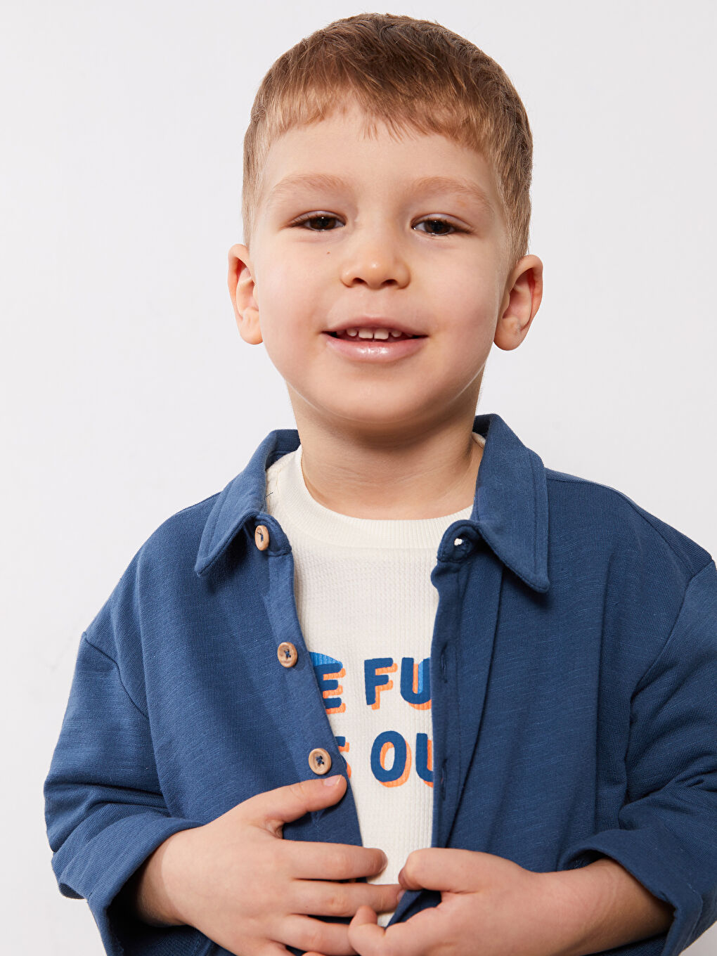 Crew Neck Short Sleeve Printed Baby Boys' T-Shirt-2