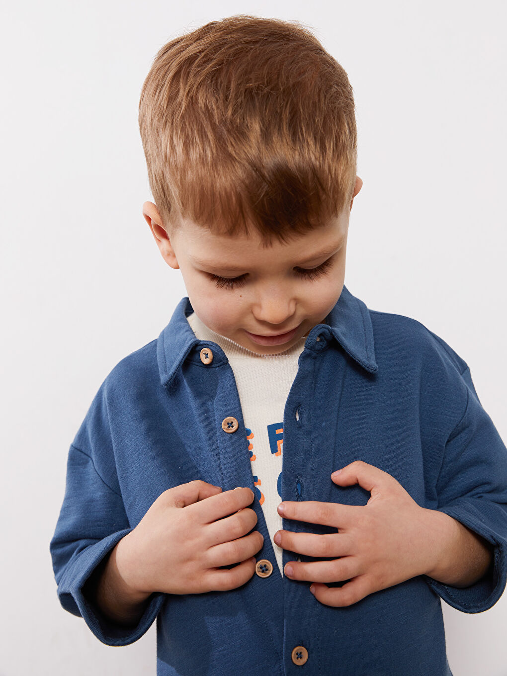 Crew Neck Short Sleeve Printed Baby Boys' T-Shirt-3