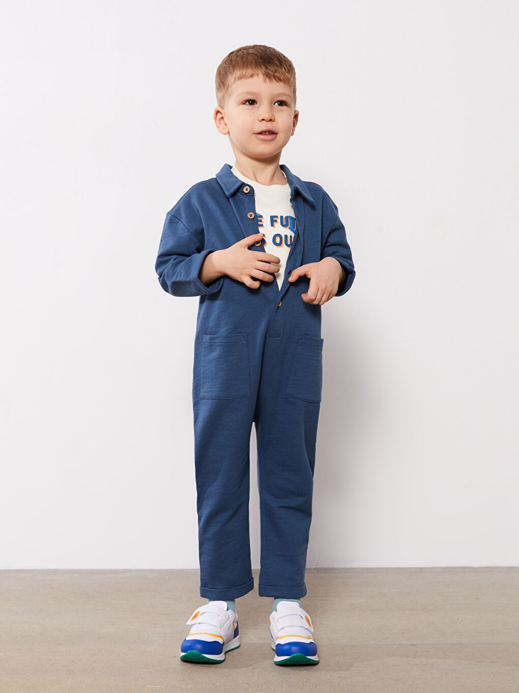 Crew Neck Short Sleeve Printed Baby Boys' T-Shirt-4