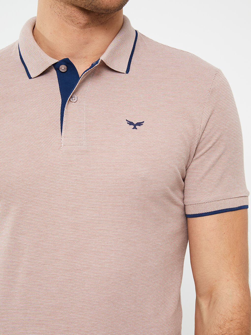 პოლო კისრის მოკლე სახელოიანი პიკე მამაკაცის მაისური-3