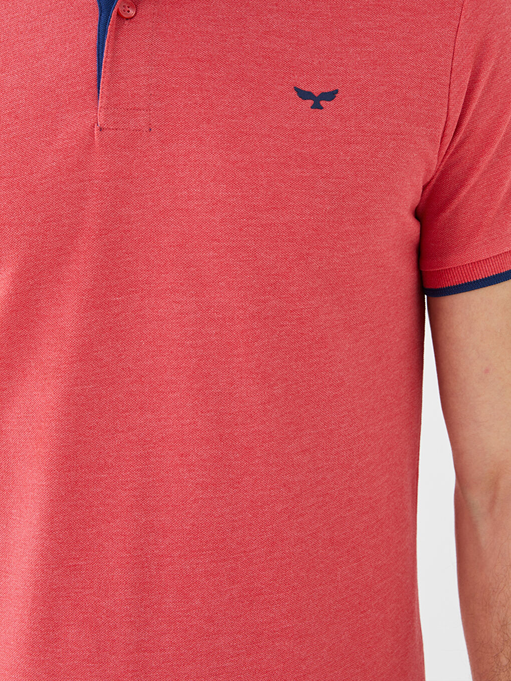 تي شيرت بياقة بولو كم قصير بيكيه للرجال-3