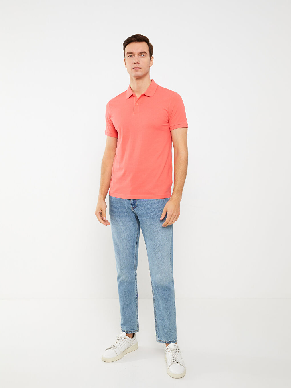 Polo Neck Short Sleeve Pique Men's T-Shirt-2