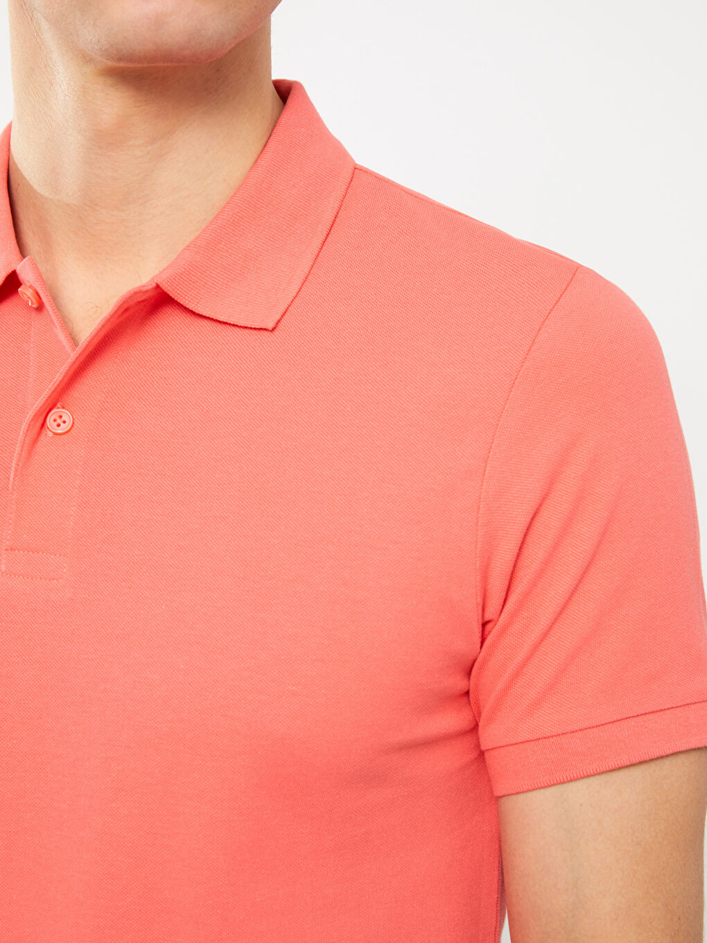 Polo Neck Short Sleeve Pique Men's T-Shirt-3