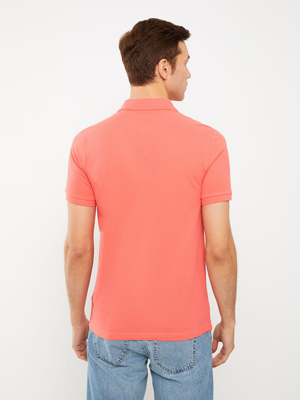 Polo Neck Short Sleeve Pique Men's T-Shirt-4