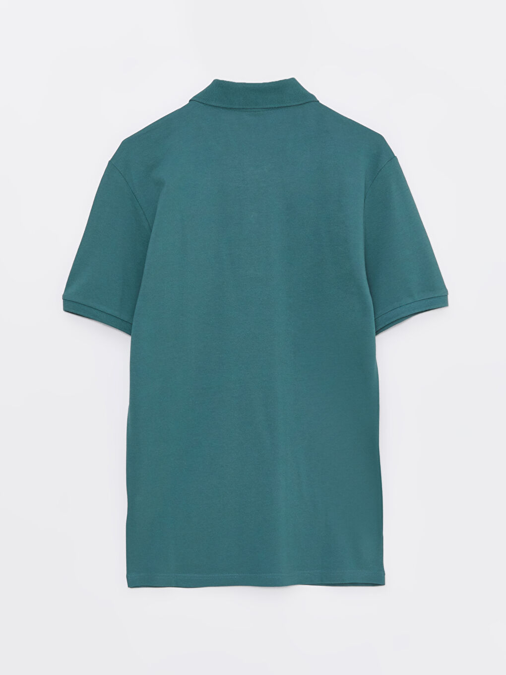 Yeşil Polo Yaka Kısa Kollu Pike Erkek Tişört-6