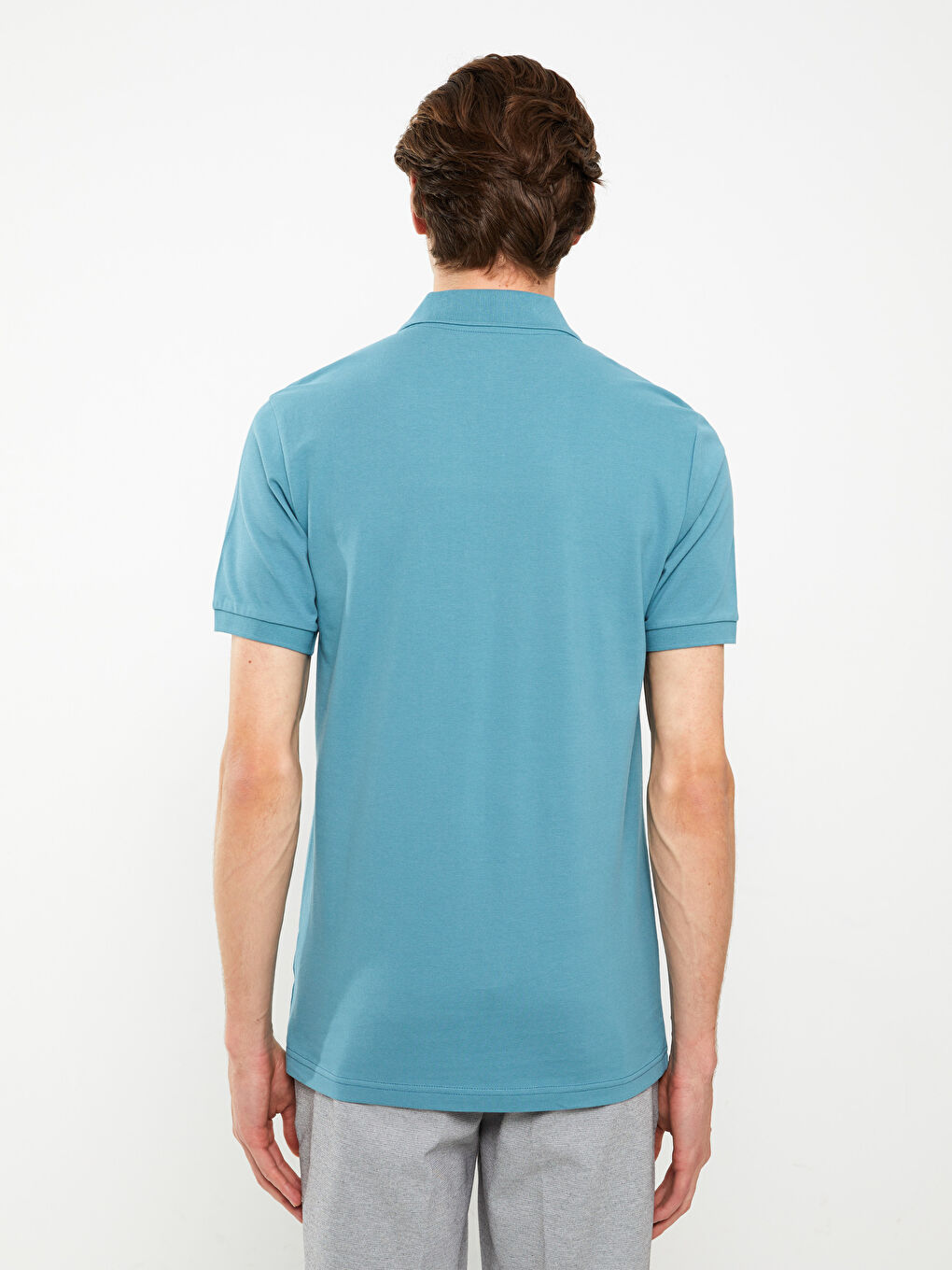 Polo Neck Short Sleeve Pique Men's T-Shirt-4