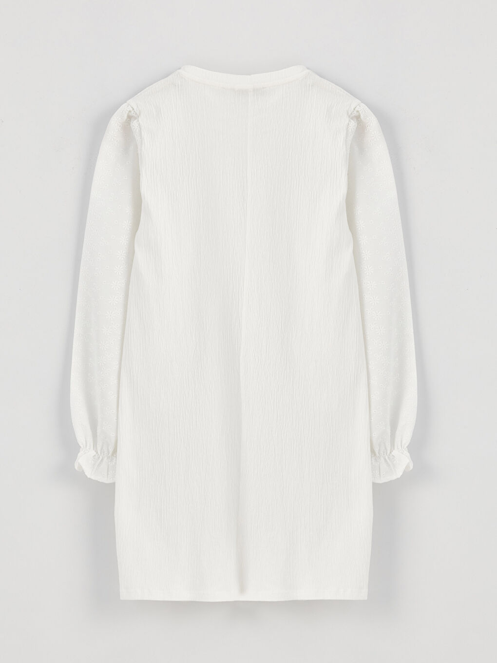 Туника с кръгло деколте, изчистена, дълъг ръкав, овърсайз за жени-6