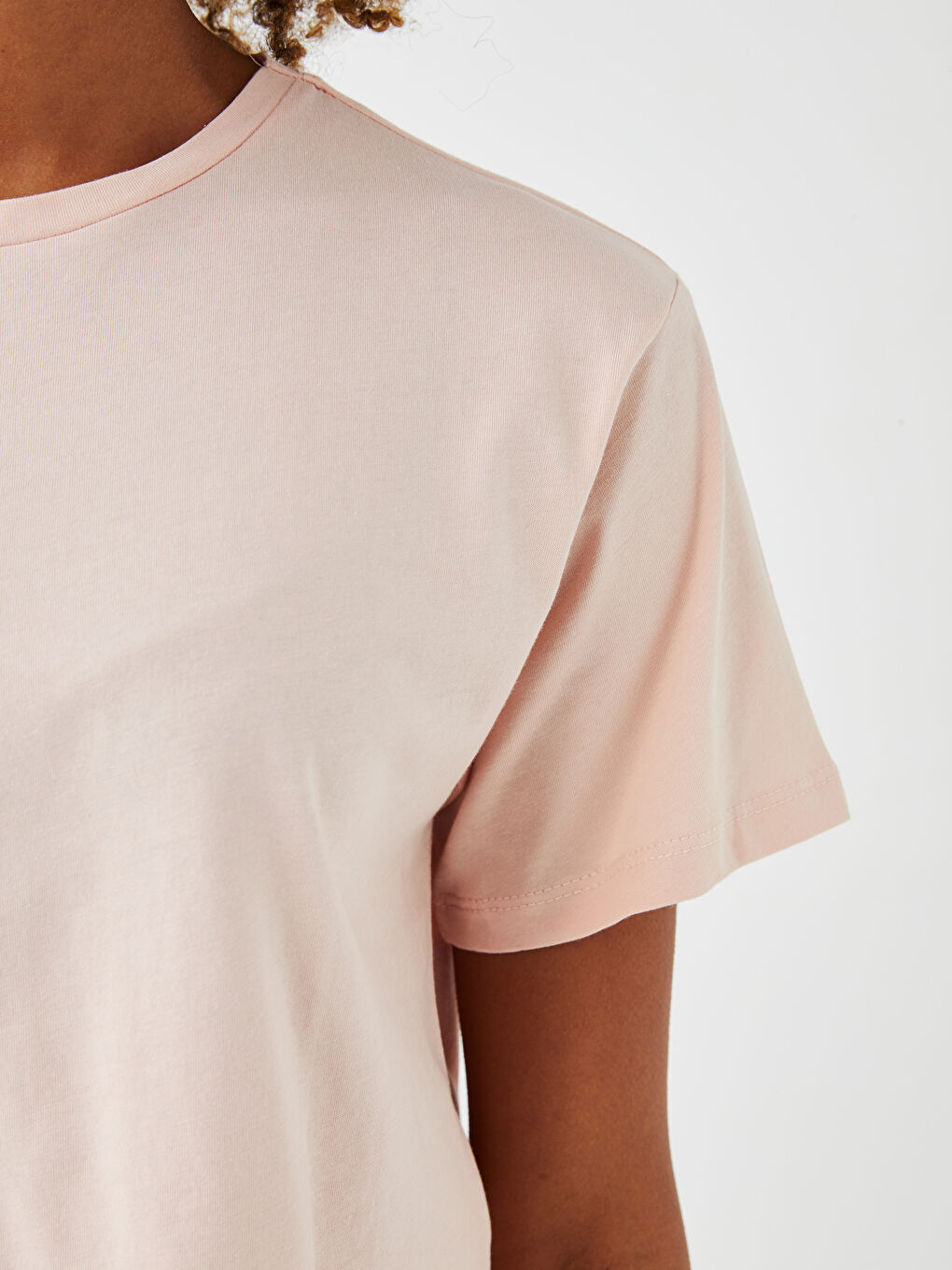 LCW ECO Crew Neck Plain Short Sleeve Women's T-Shirt -S3BD71Z8-SBJ