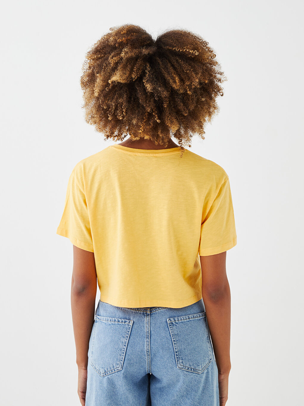 Crew Neck Plain Short Sleeve Women's T-Shirt-4