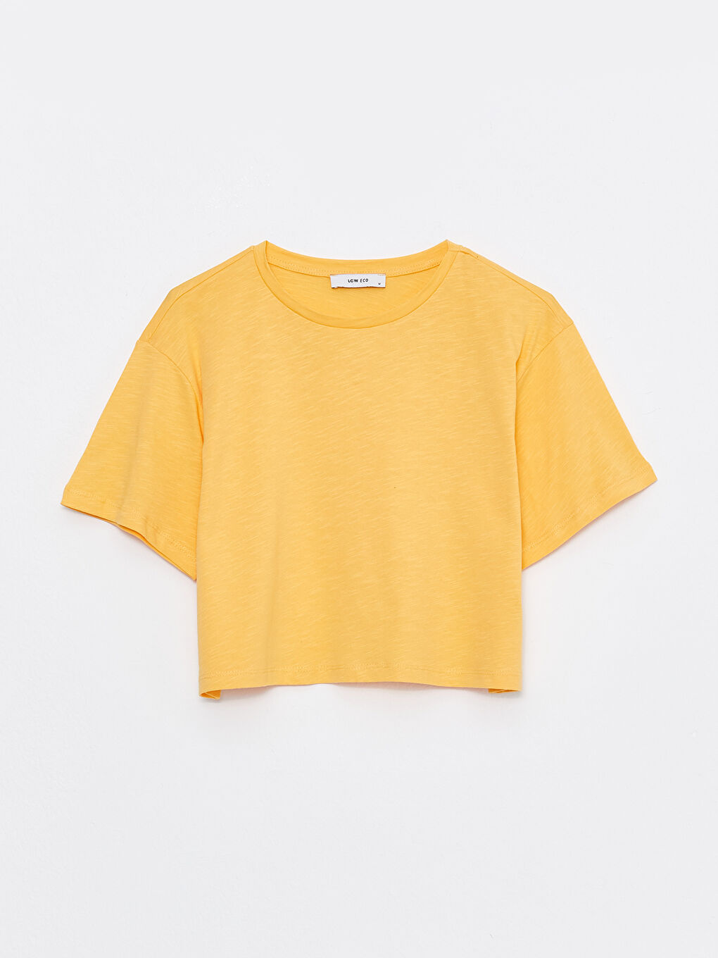 Crew Neck Plain Short Sleeve Women's T-Shirt-5