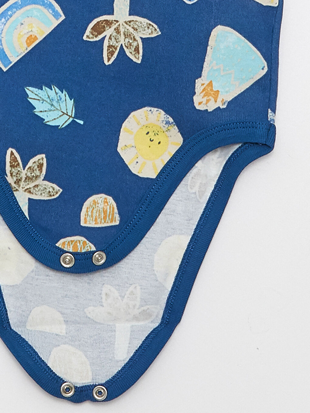 Боди с круглым вырезом и длинным рукавом с принтом для мальчика с заклепками на промежности, 2 упаковки-3