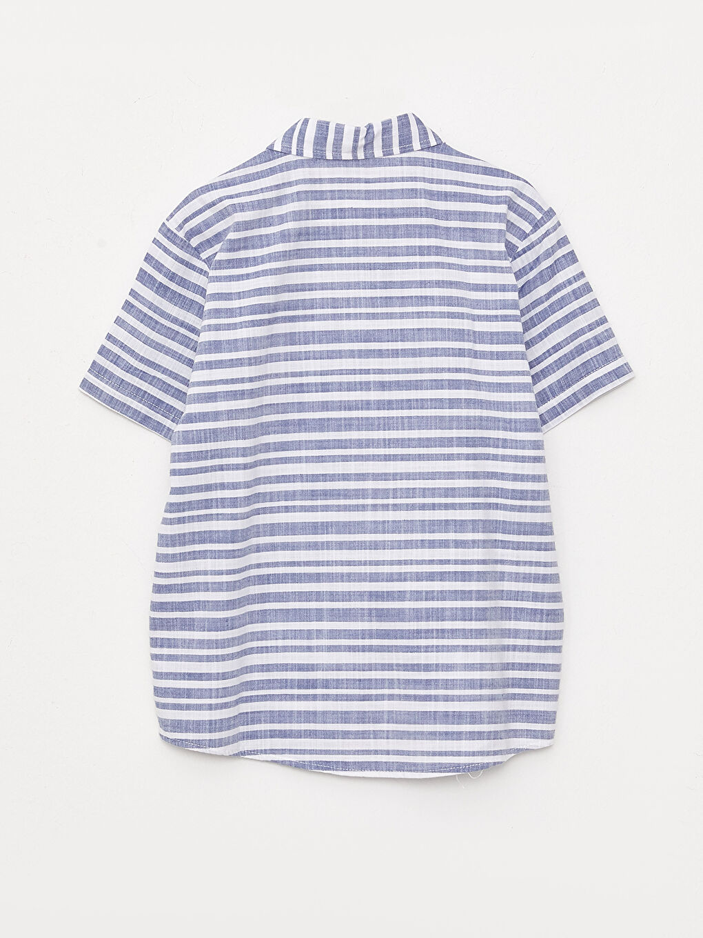 Mavi Çizgili Kısa Kollu Erkek Çocuk Gömlek-1