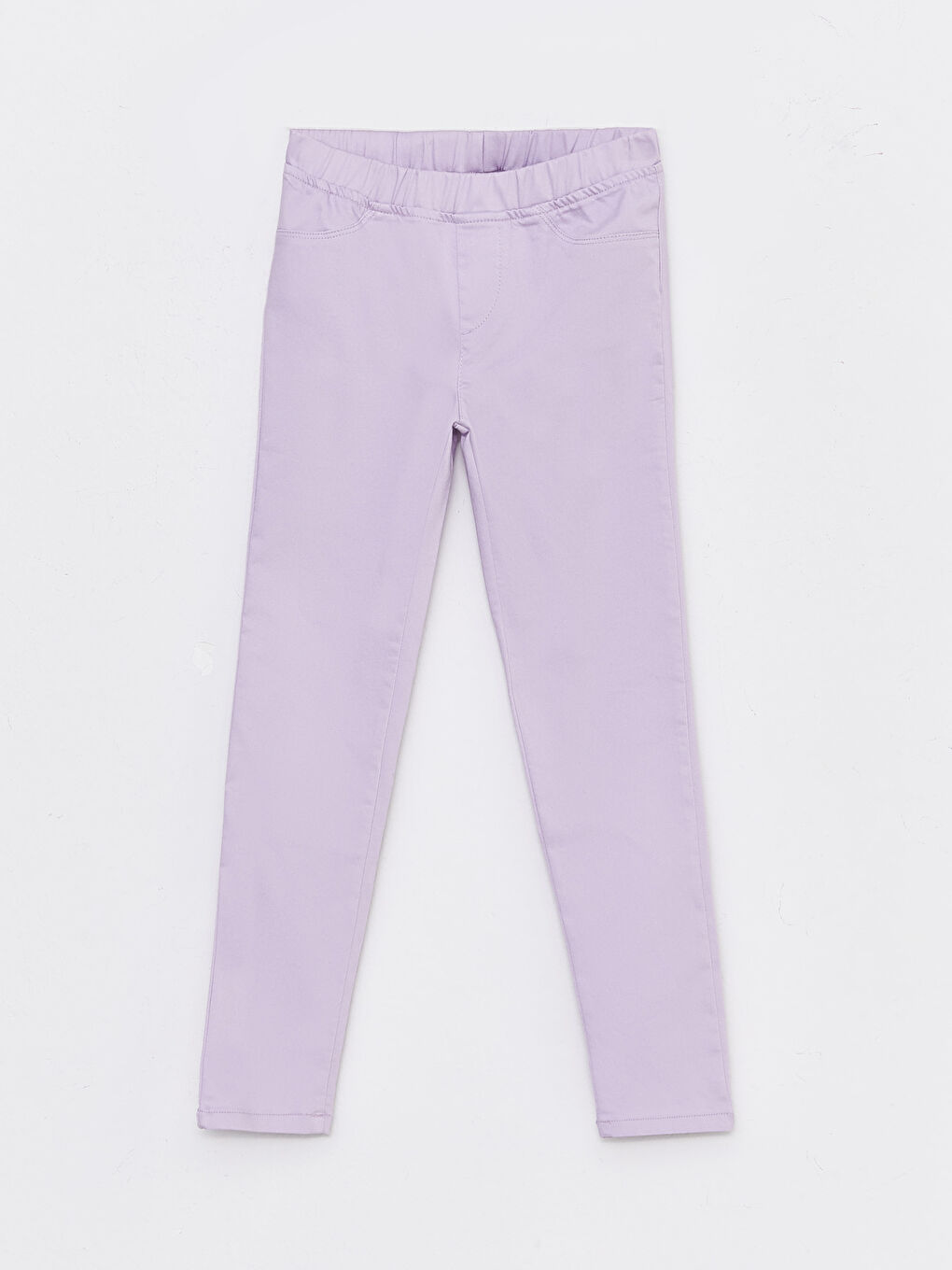 Girls' Basic Trousers with Elastic Waist