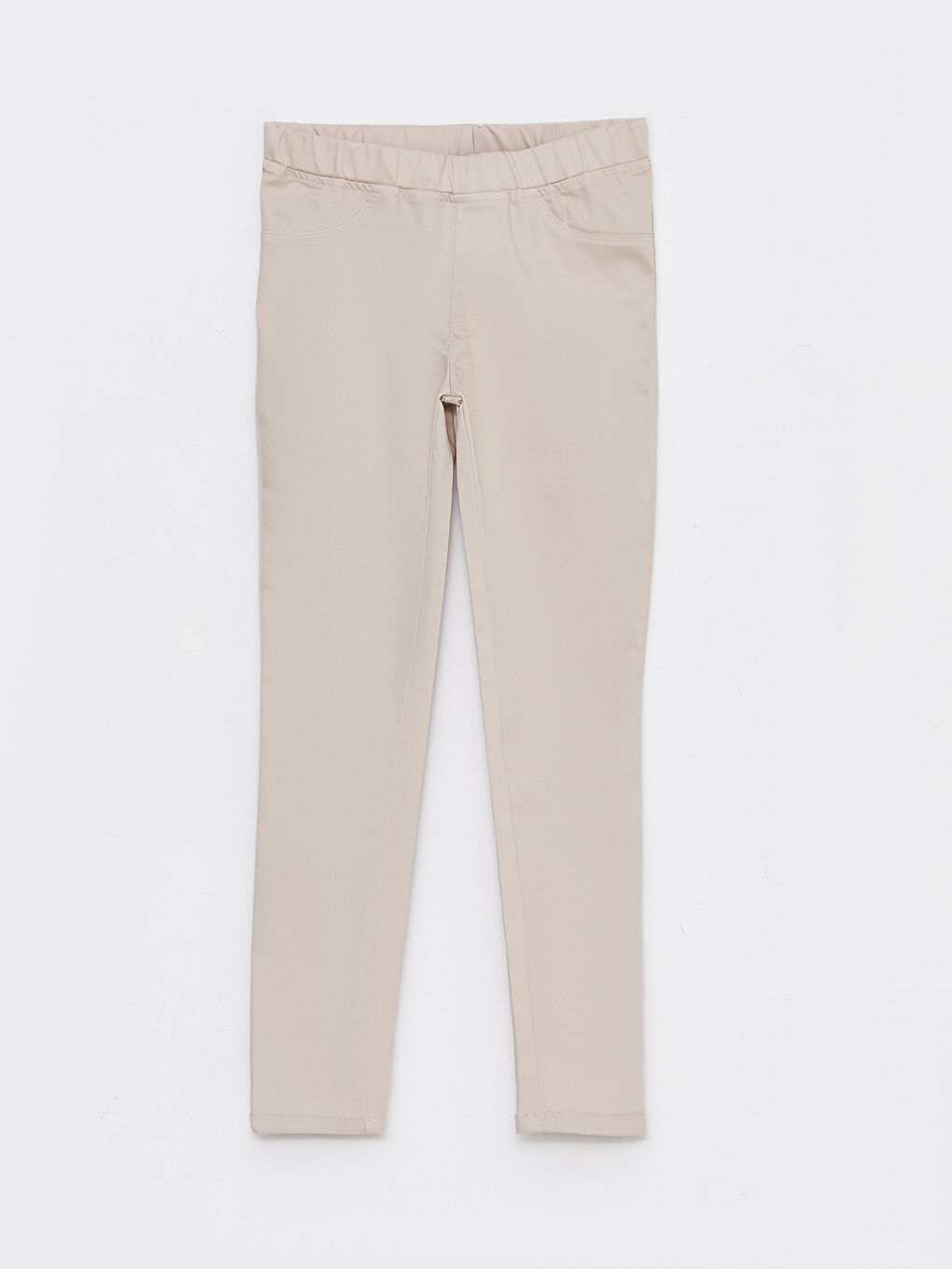 Girls' Basic Trousers with Elastic Waist