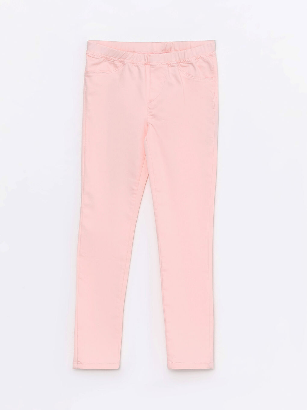 Girls' Basic Trousers with Elastic Waist