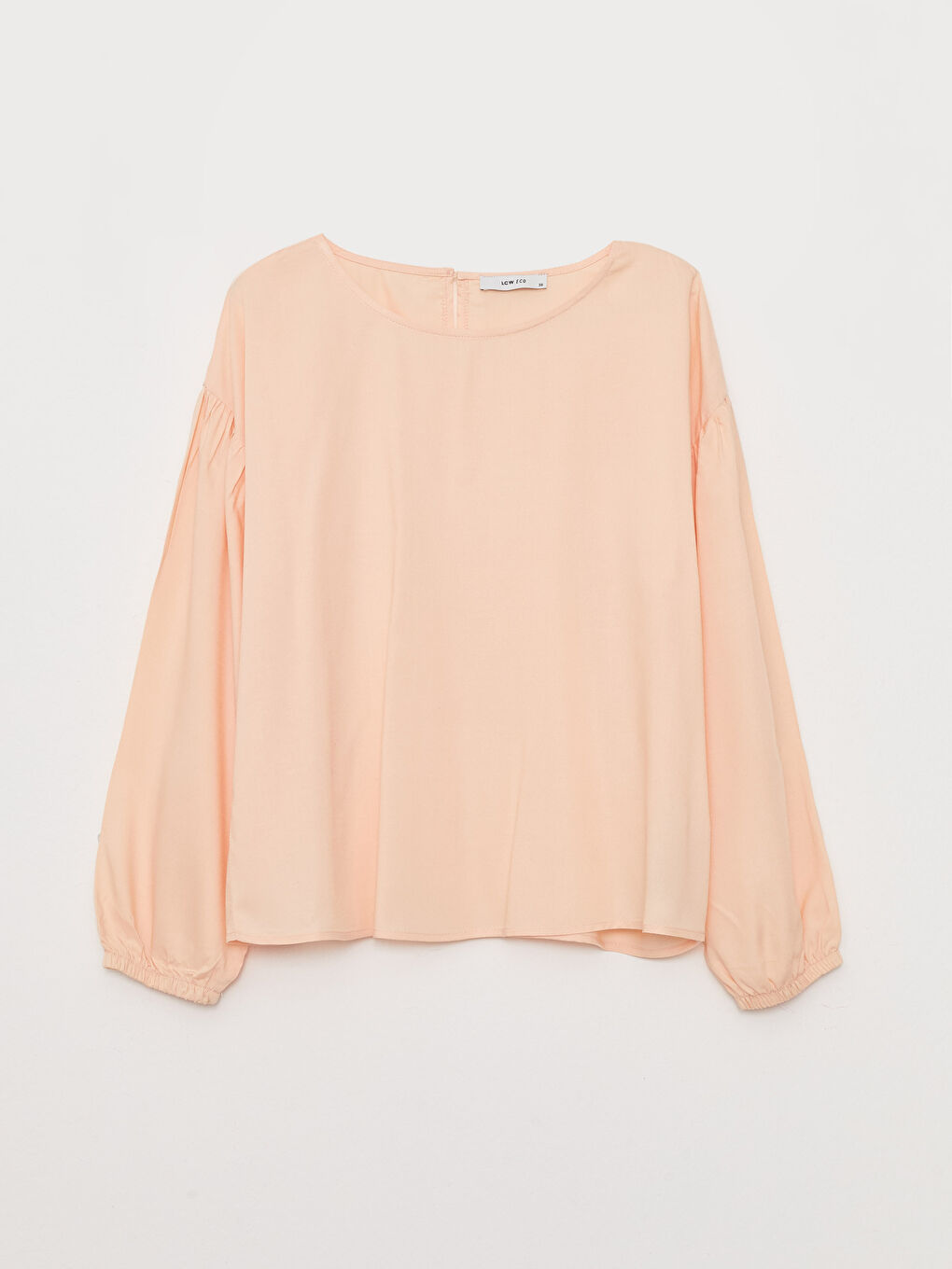 Crew Neck Regular Long Sleeve Poplin Women's Blouse-4