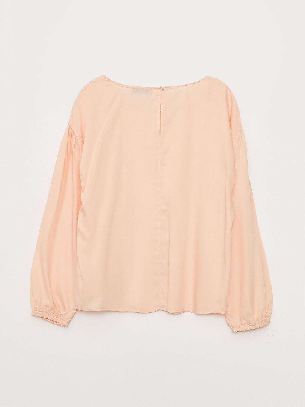 Crew Neck Regular Long Sleeve Poplin Women's Blouse-5