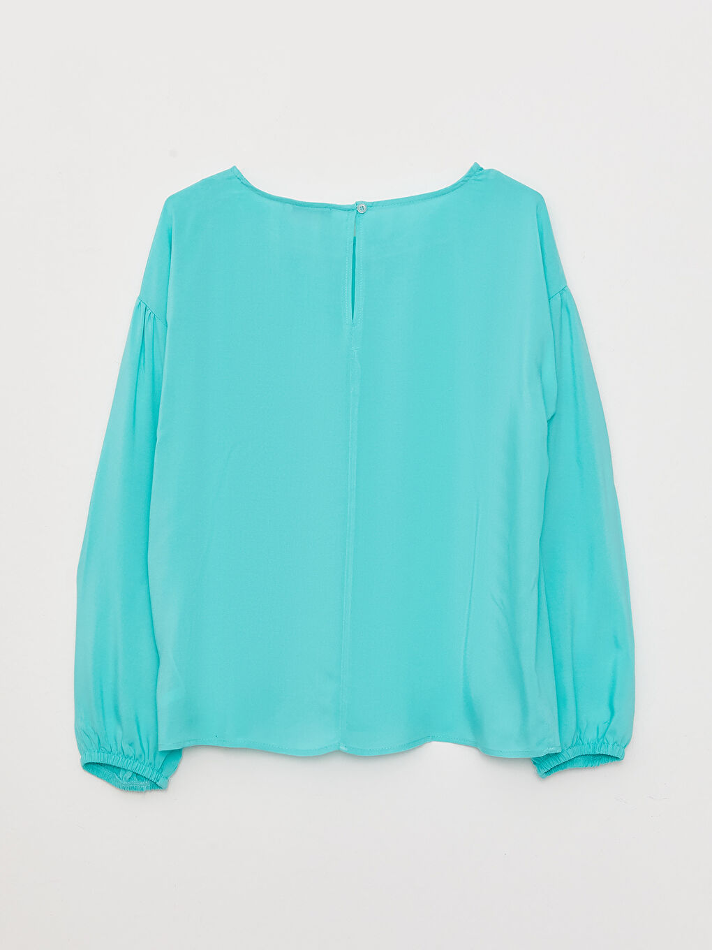 Crew Neck Regular Long Sleeve Poplin Women's Blouse-7