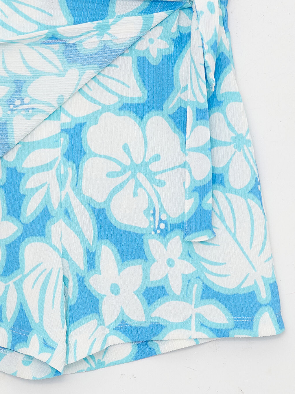 серпімді белдік өрнекті қыз шорты-белдемше-4