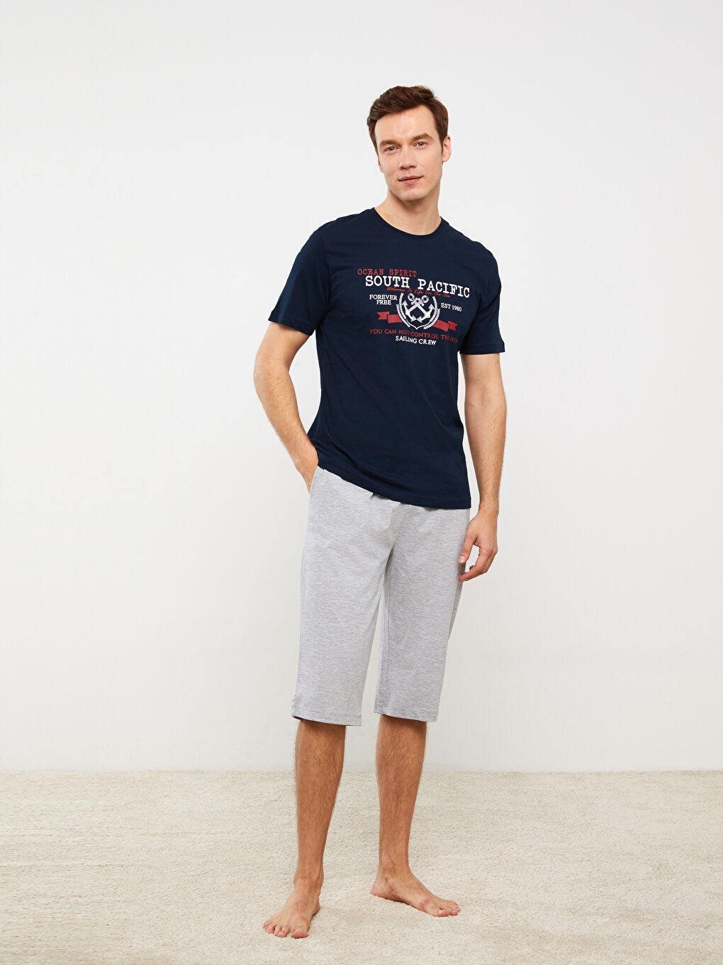 Muški Komplet Pidžame Standardnog Kroja-2