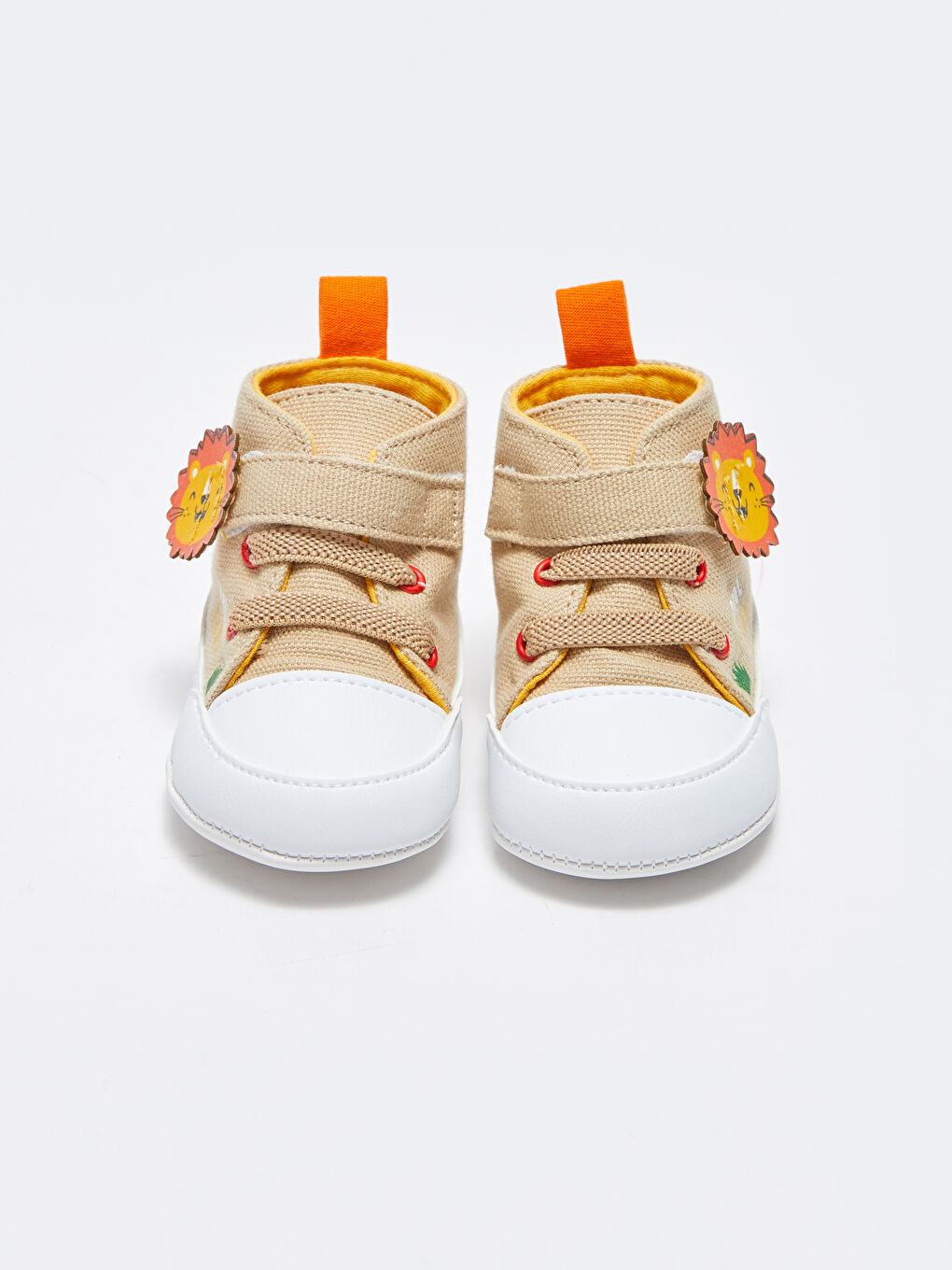 Bej Cırt Cırtlı Erkek Bebek Yürüme Öncesi Ayakkabı