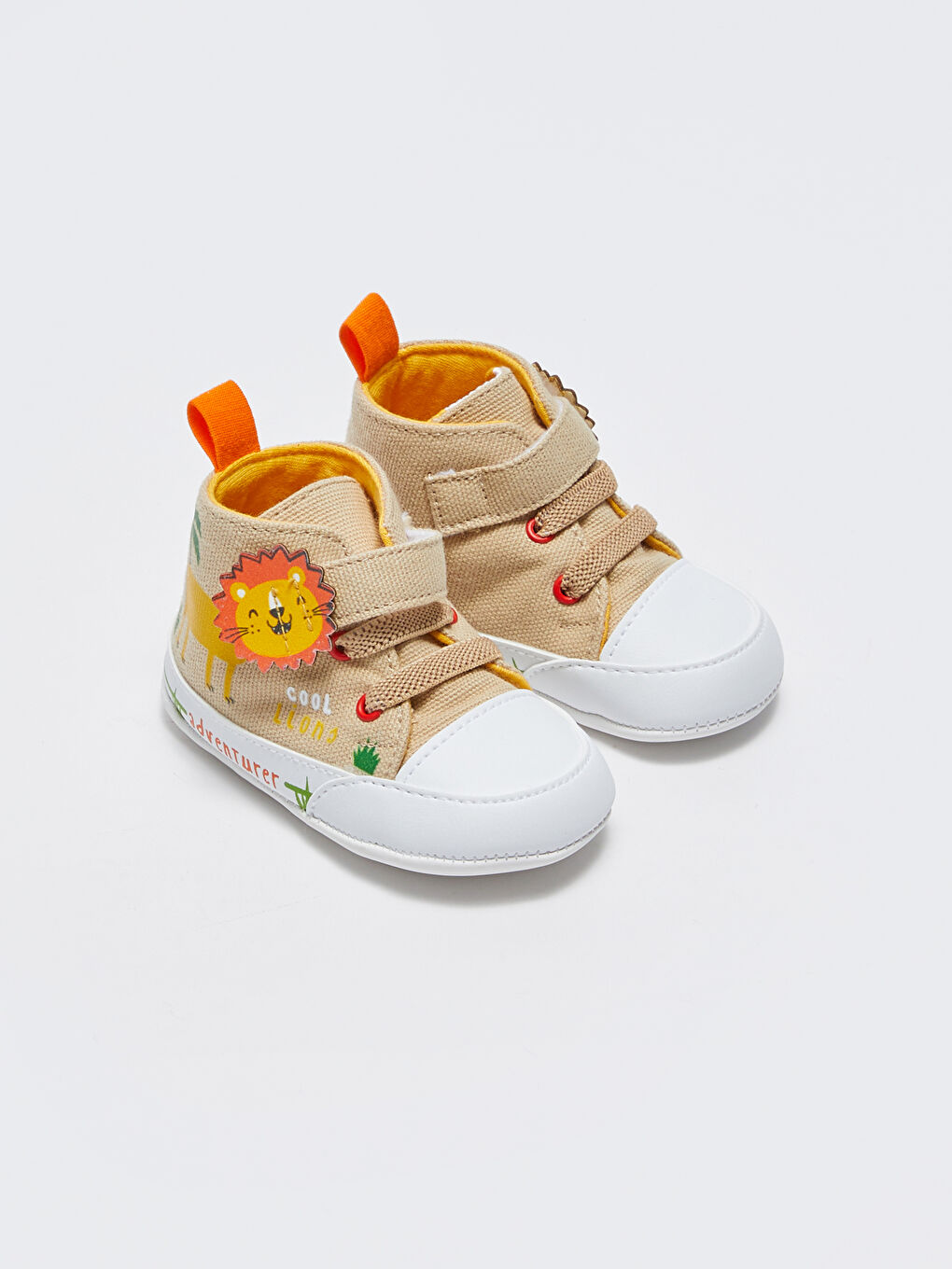 Bej Cırt Cırtlı Erkek Bebek Yürüme Öncesi Ayakkabı-1