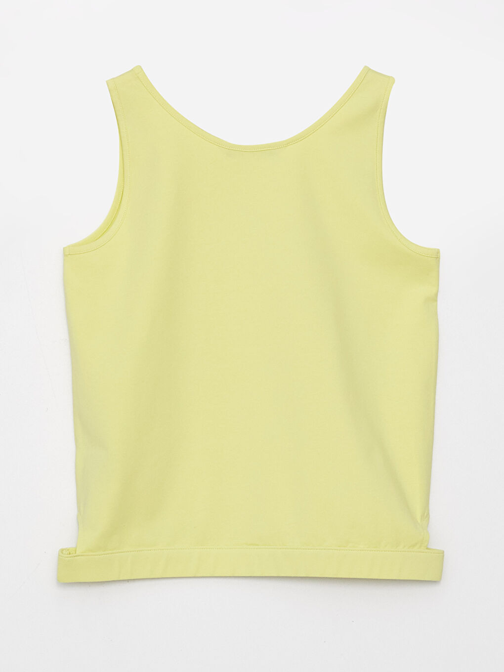 Crew Neck Basic Girls' Tank Top-1