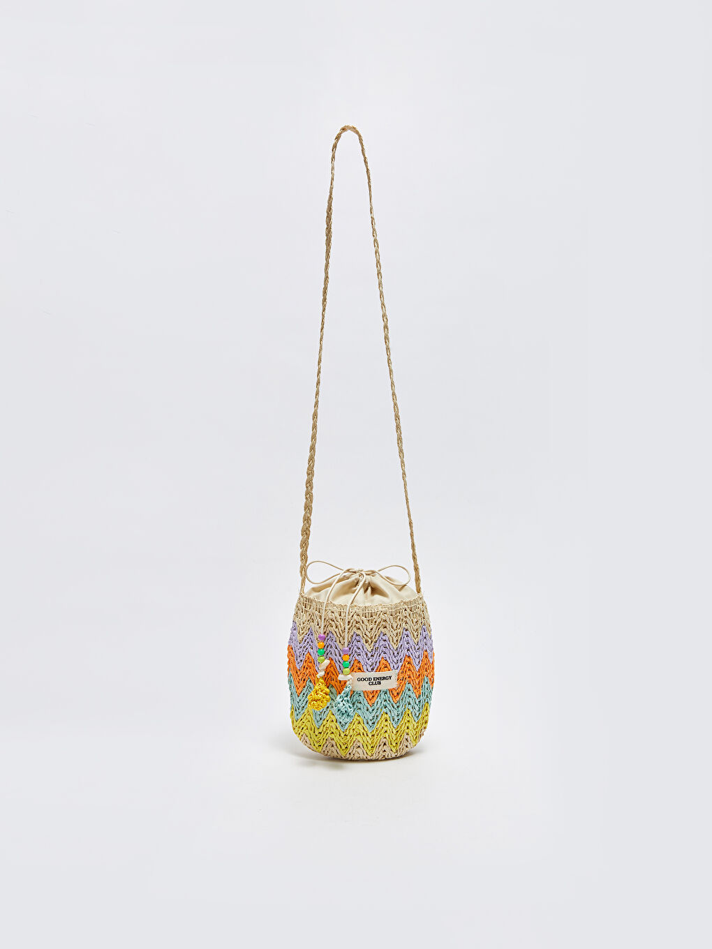 LCW ACCESSORIES Color Block Girl's Straw Crossbody Bag -S3BE44Z4-M0T