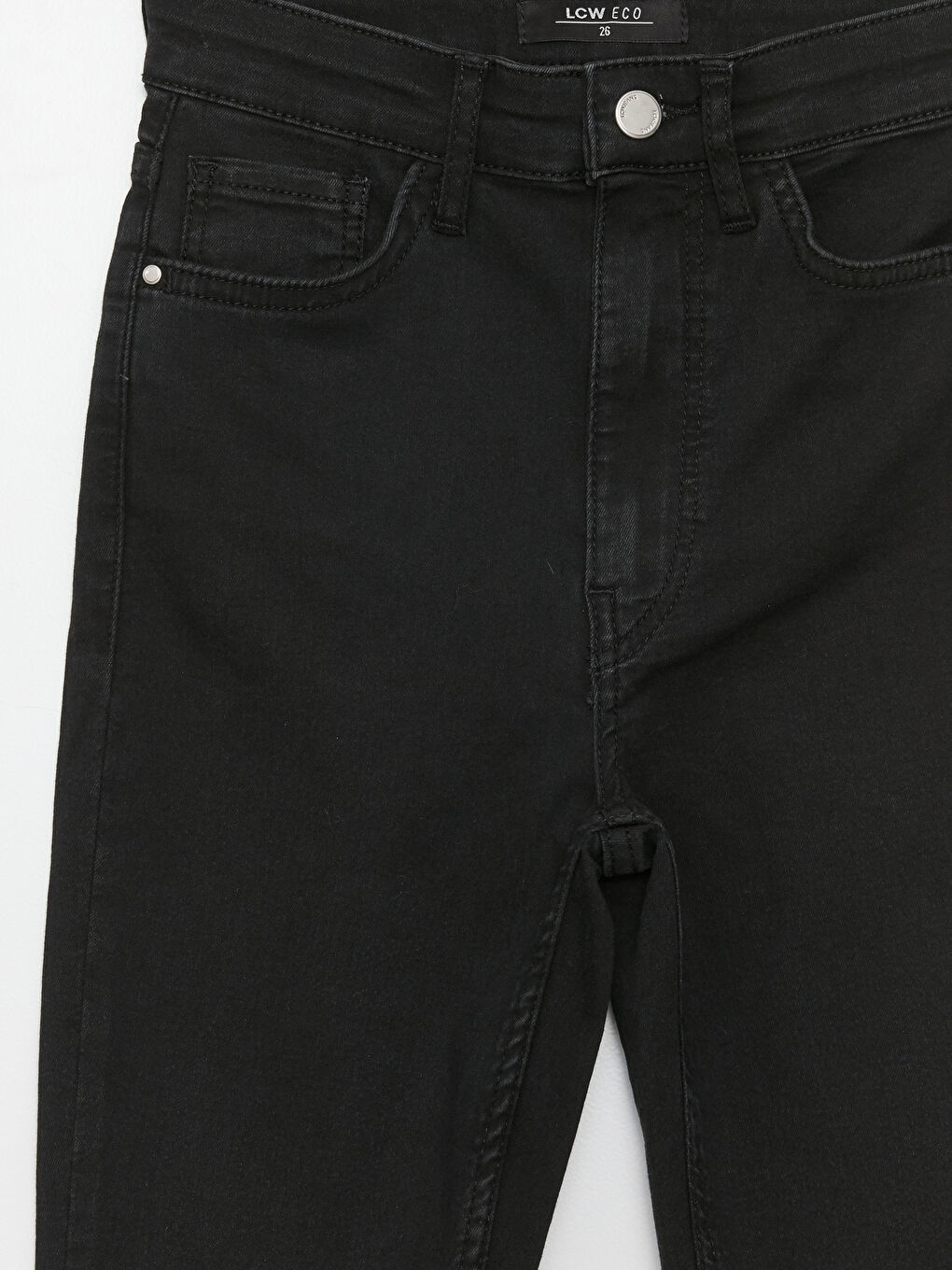 Siyah Yüksek Bel Slim Fit Kadın Jean Pantolon-7