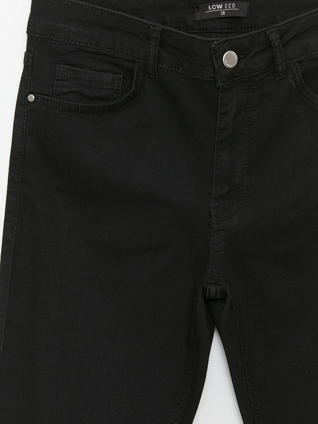 Siyah Normal Bel Slim Fit Cep Detaylı Kadın Rodeo Jean Pantolon-7