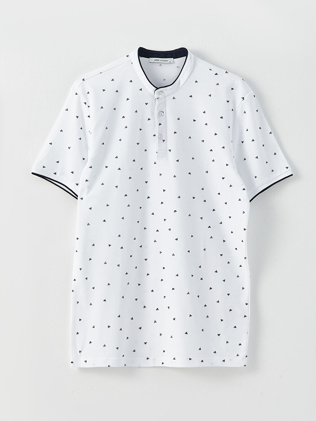 Grandad Collar Short Sleeve Patterned Men's T-Shirt -S3BE86Z8-J5E