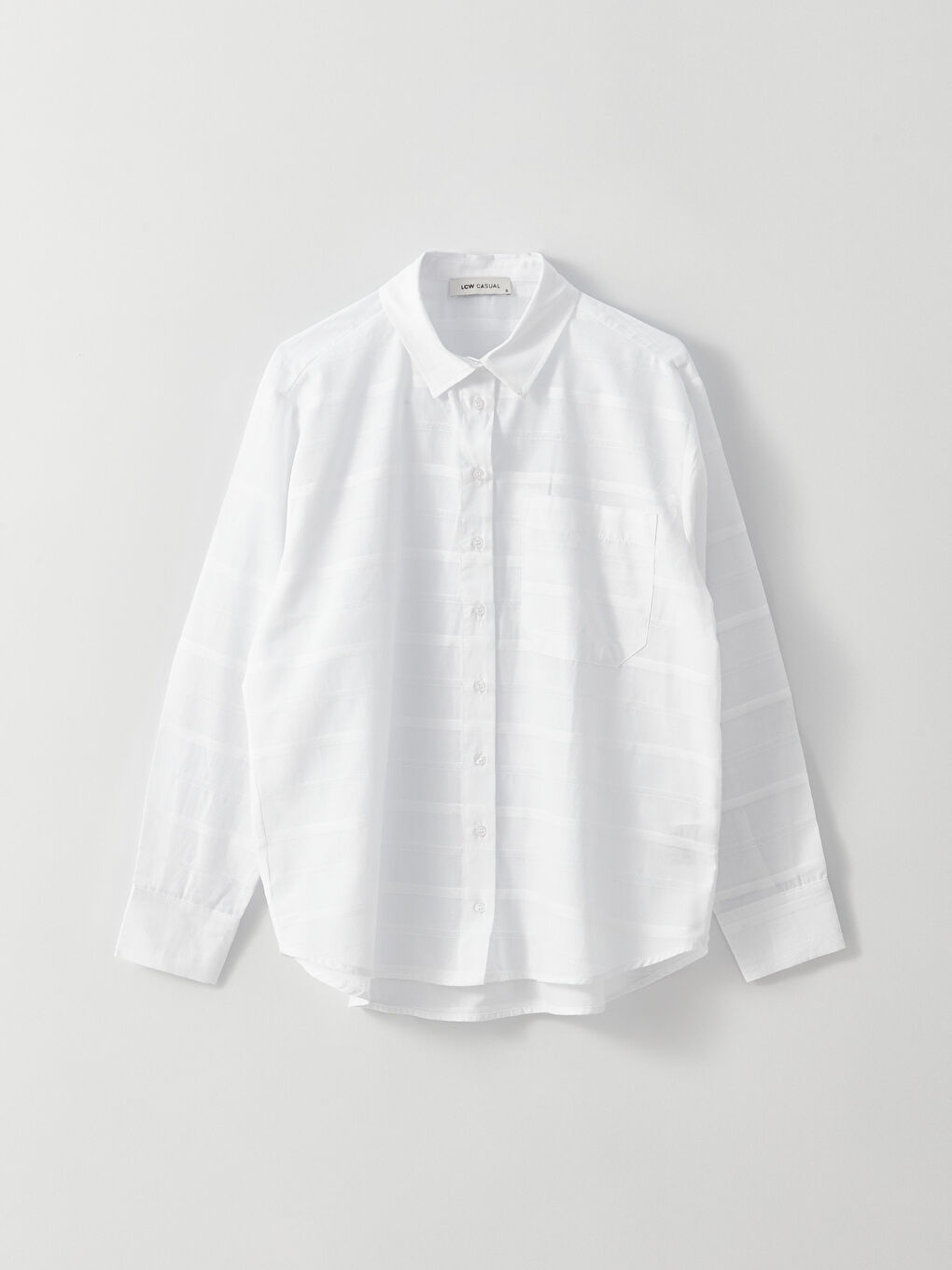 Straight Striped Long Sleeve Women's Shirt-5