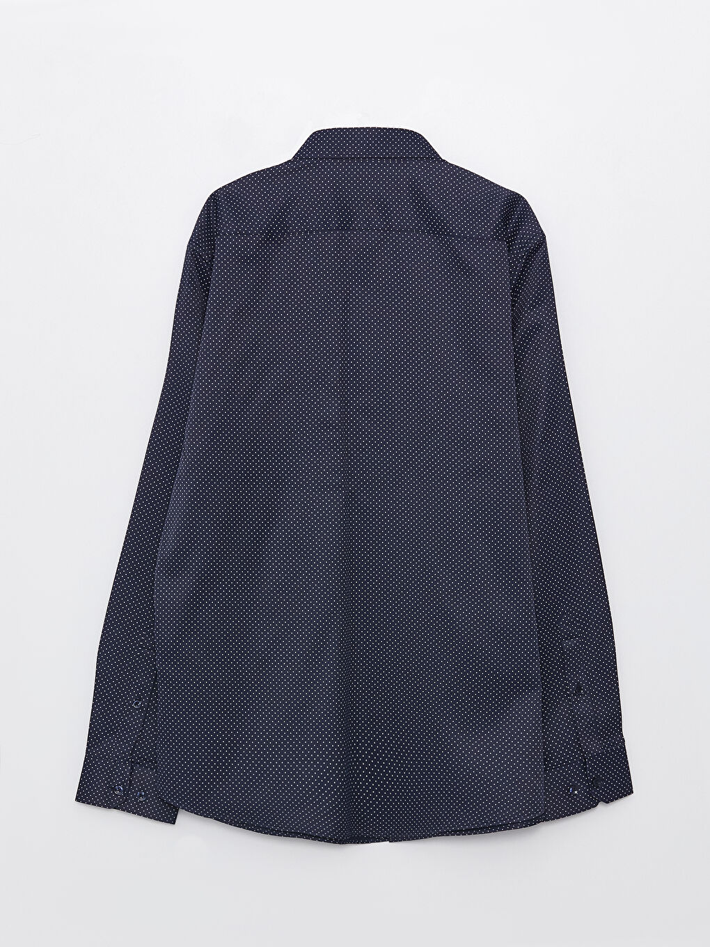 ерлерге арналған тар пішім ұзын жең өрнекті жейде-1