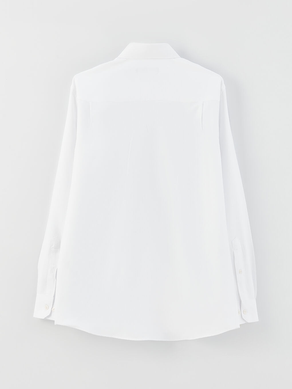 Beyaz Regular Fit Uzun Kollu Erkek Gömlek-6