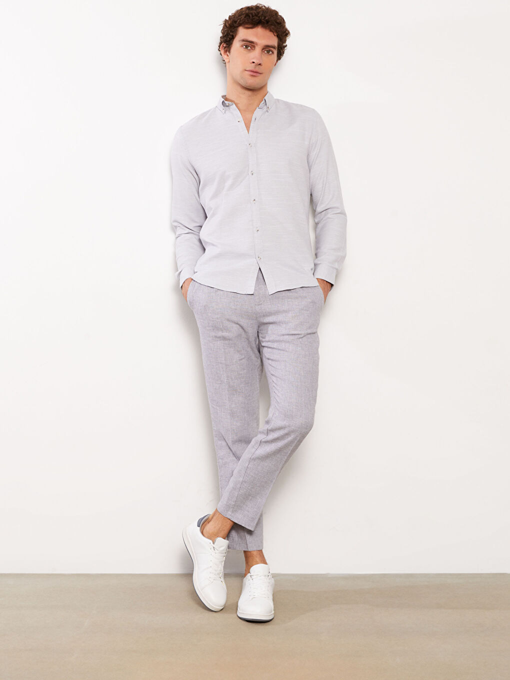 ерлерге арналған зығыр қоспасы тар пішім шалбар