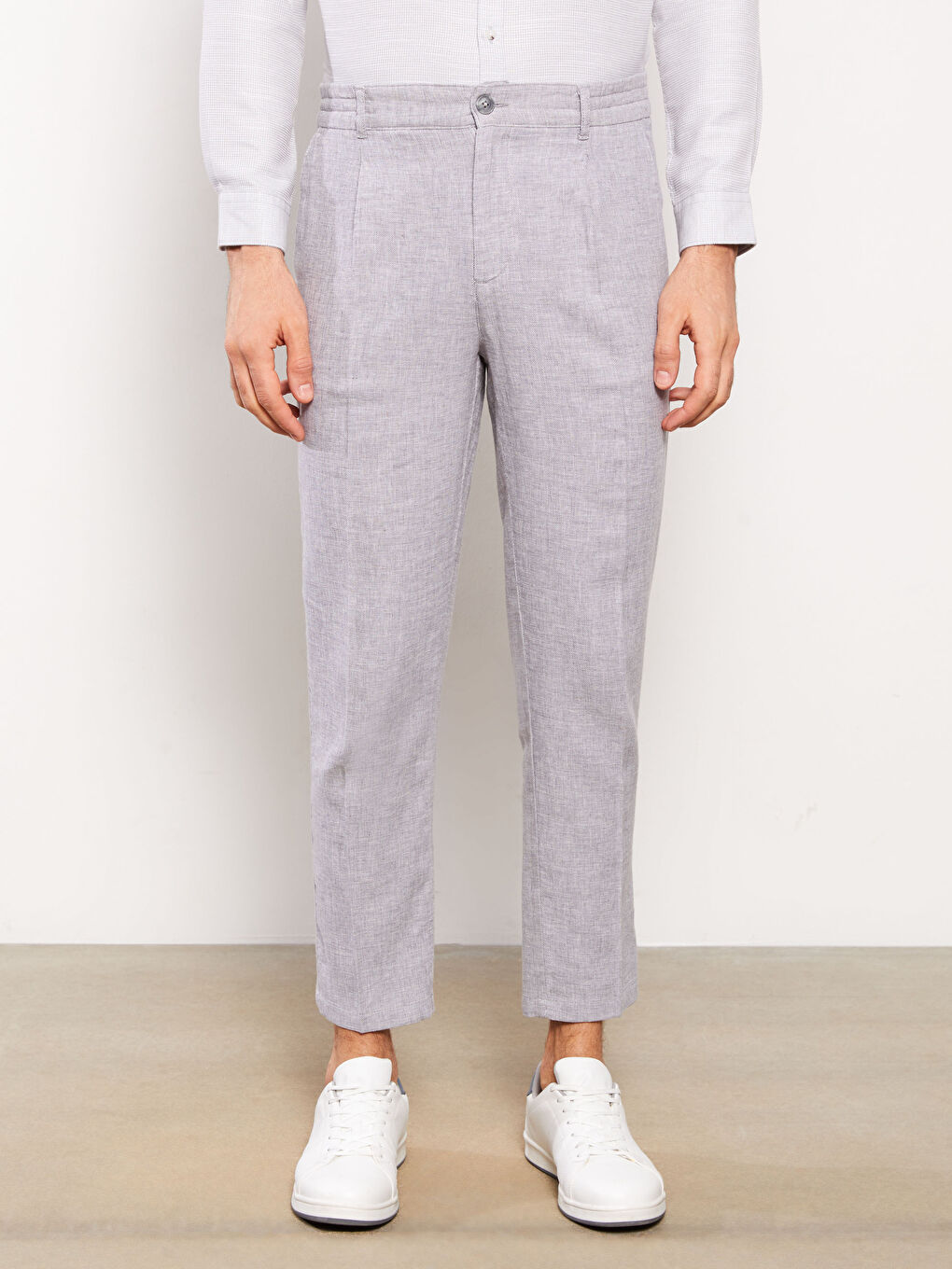 ерлерге арналған зығыр қоспасы тар пішім шалбар-2